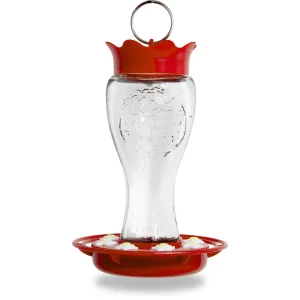 Glass Hummingbird Feeder 16oz Ant Moat Bee Resistant